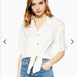 Topshop Knot Front Shirt